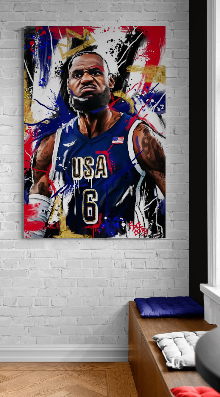 The Greatest In the World - Lebron James Canvas Print